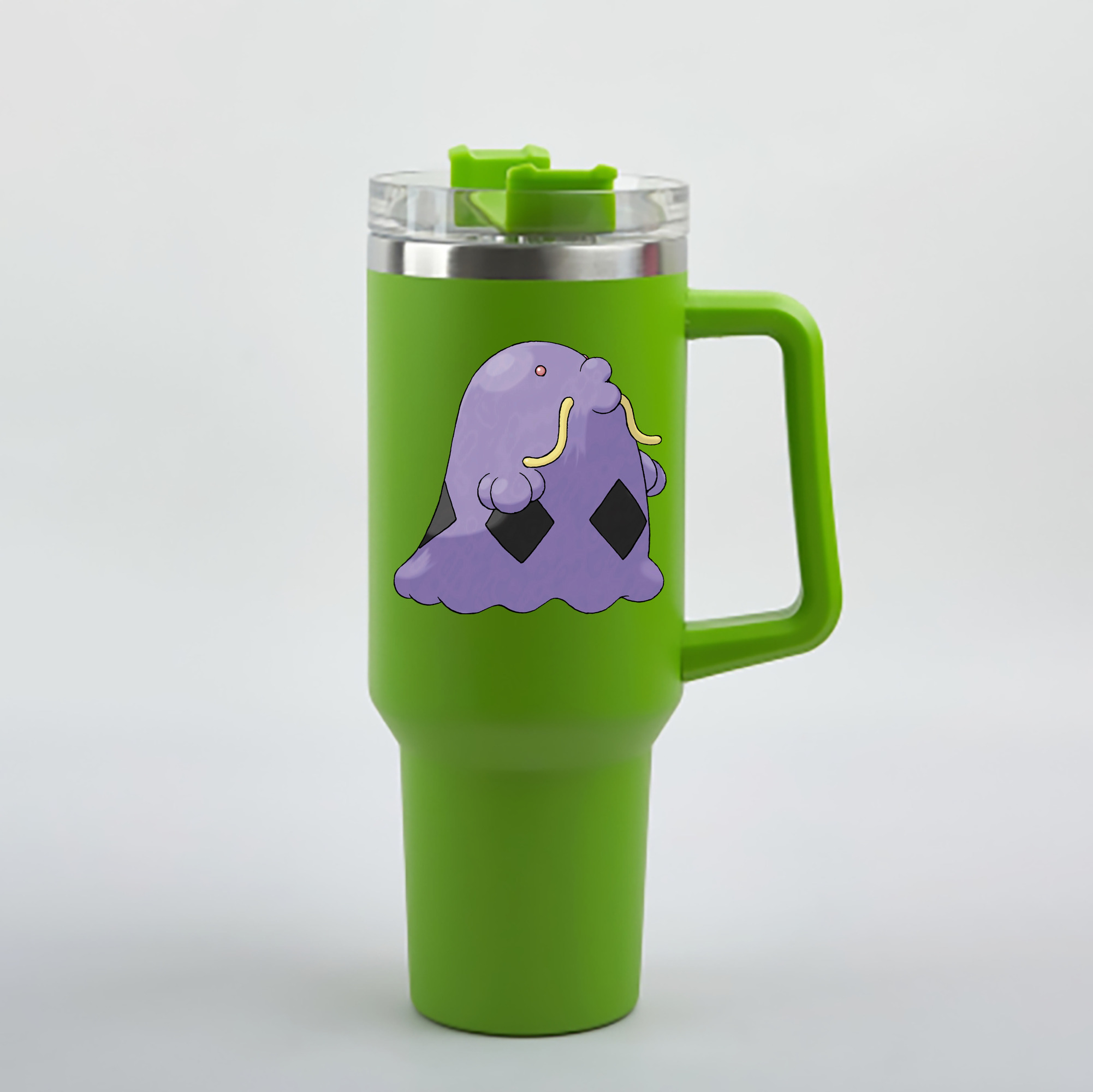 （画像用） ポケットモンスター Pokémon 1200mL車用タンブラー - クリスタルステッカー（プラスチックストロー付き）